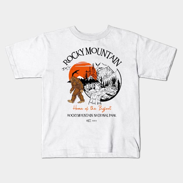 Rocky Mountain National Park Kids T-Shirt by Xtian Dela ✅